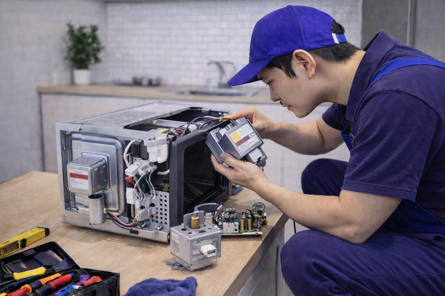 Thay magnetron – linh kiện