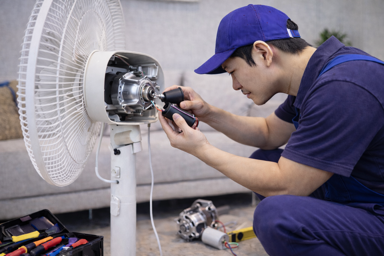 Thay motor – tụ điện