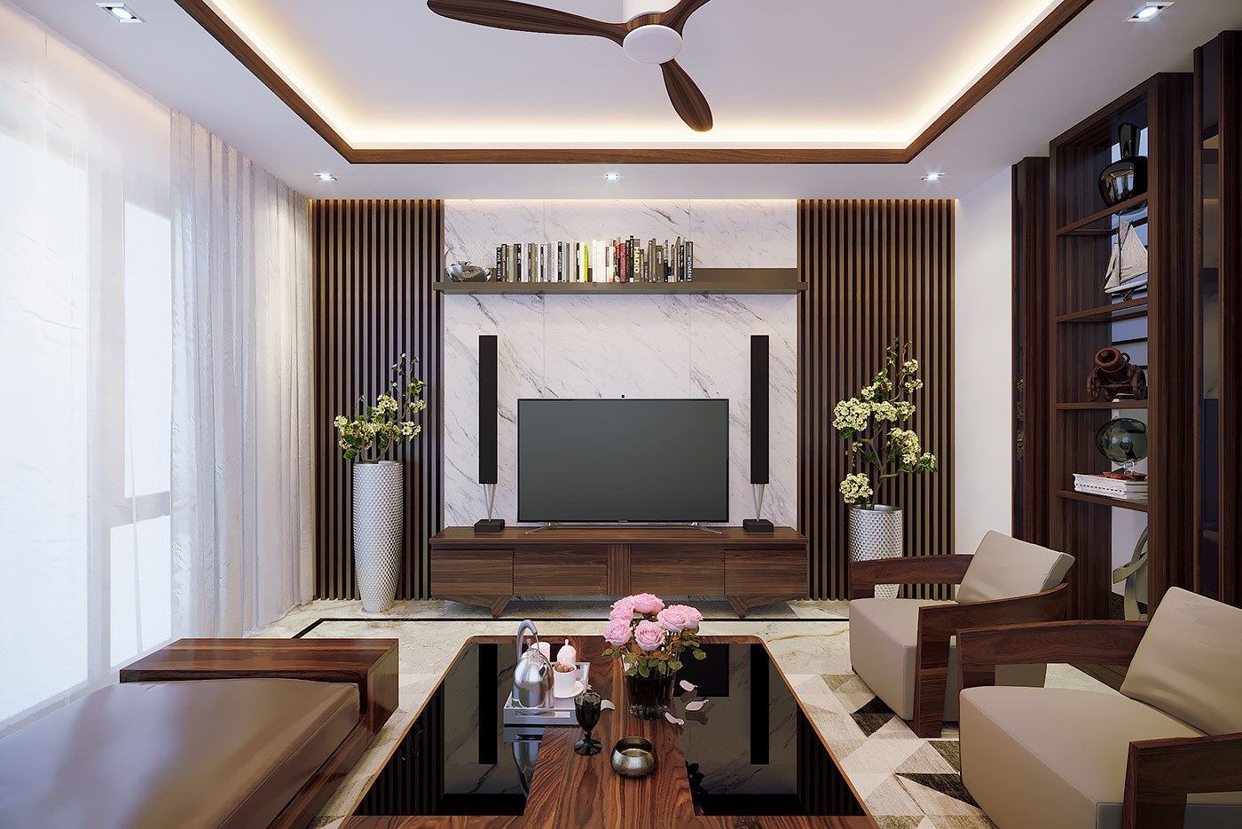 Thay nội thất phòng khách căn hộ