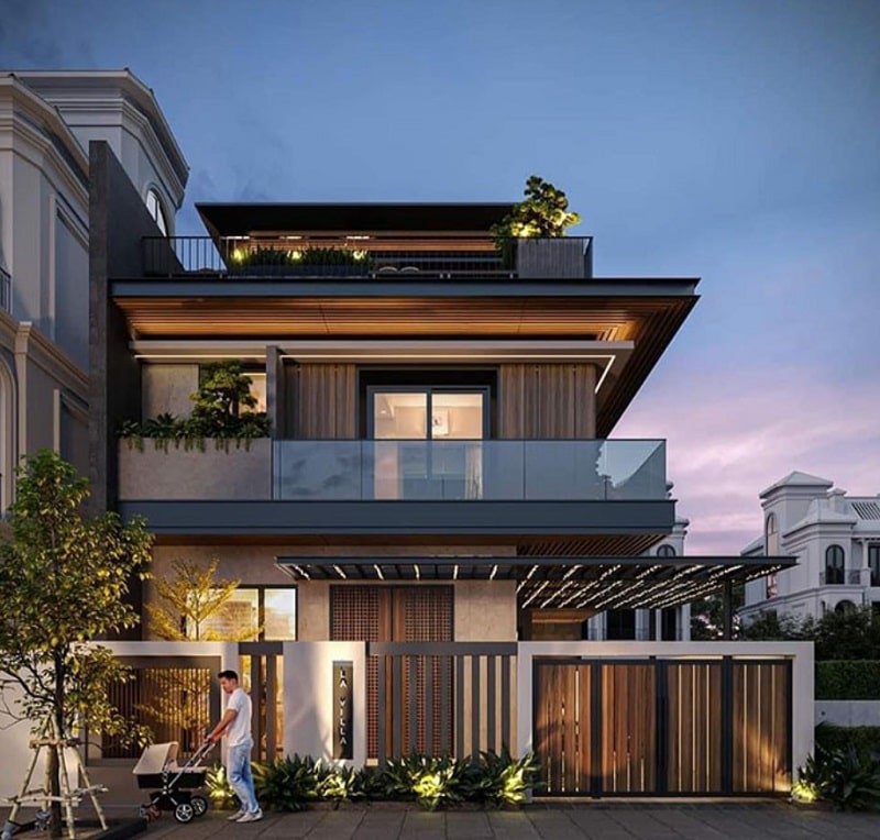Thi công ban công biệt thự trọn gói