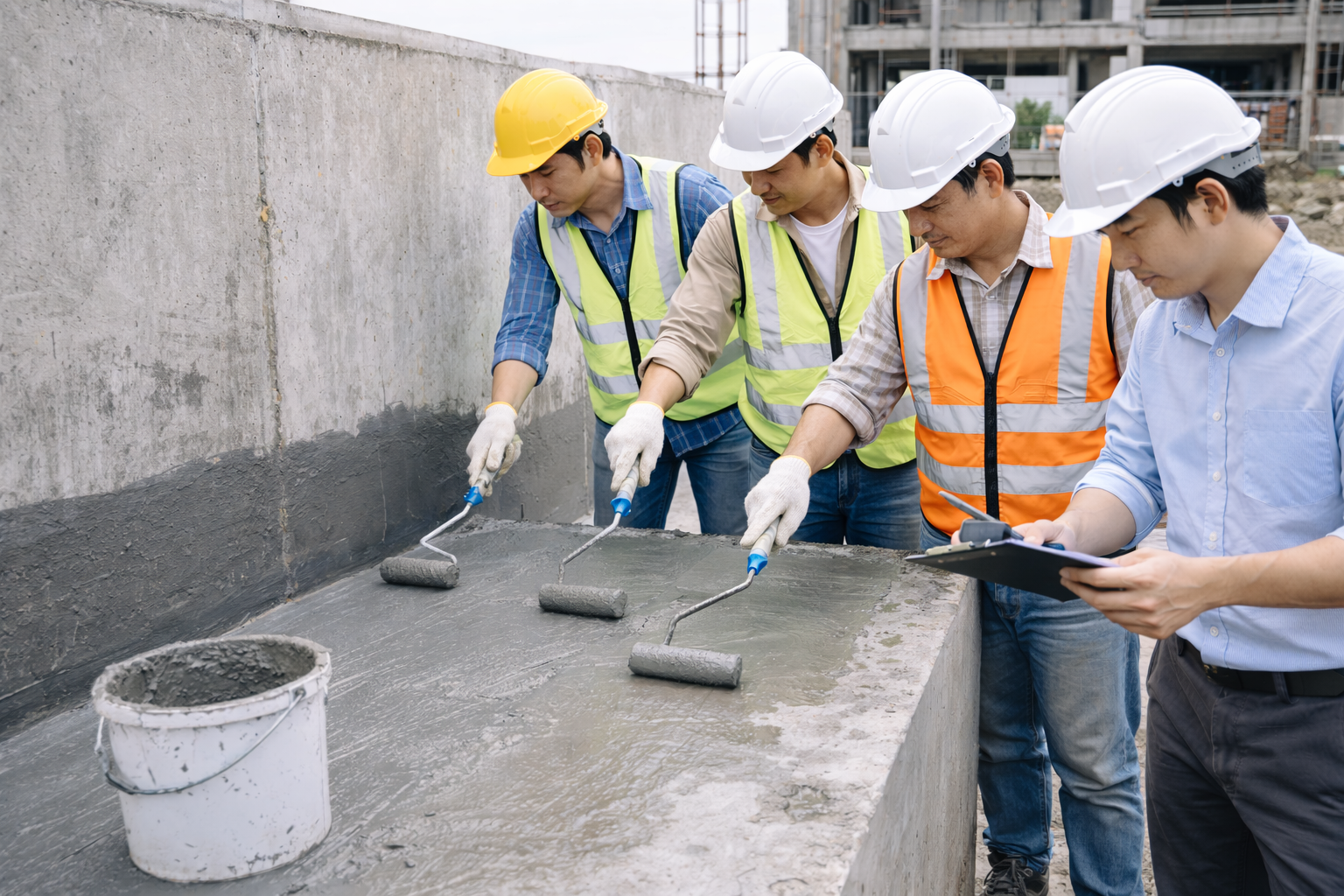 Thi công chống thấm kết cấu