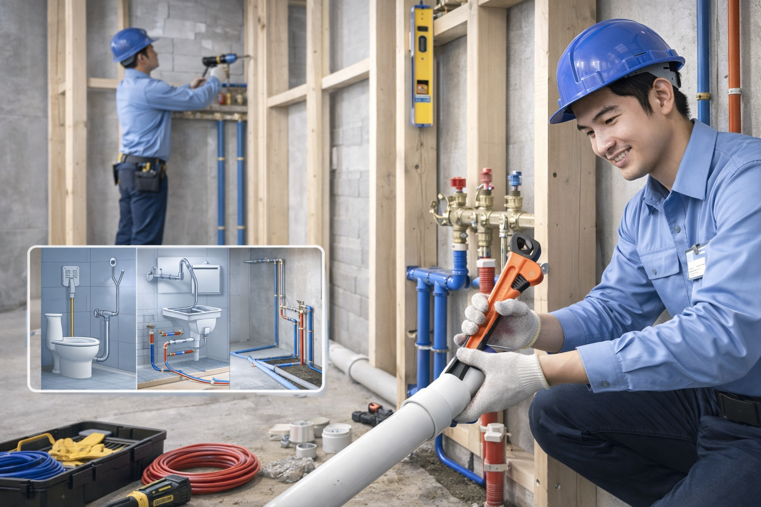 Thi Công Hệ Thống Nước Âm Tường | Gọn Gàng – Kín Nước – Bền Lâu