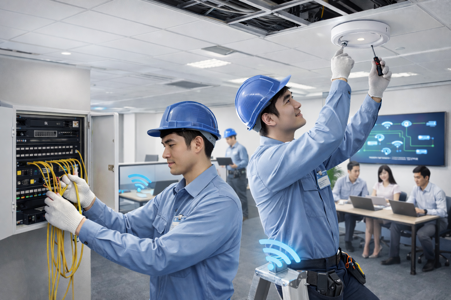 Thi Công Hệ Thống WiFi Nội Bộ | Phủ Sóng Ổn Định – Kết Nối Mạnh