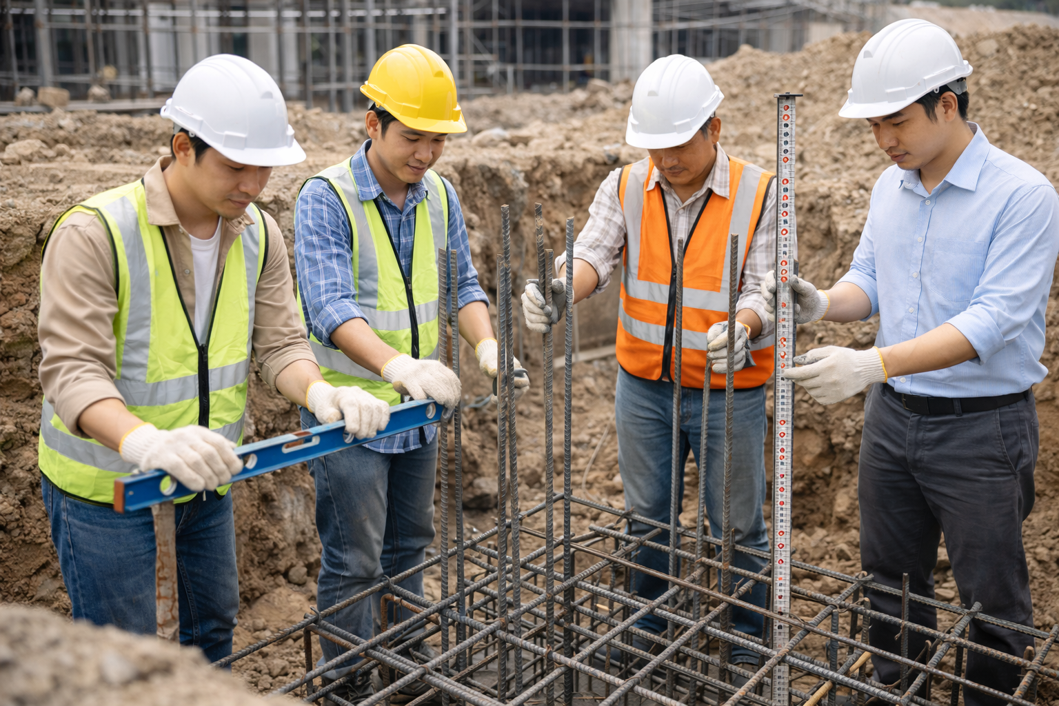 Thi công móng công trình