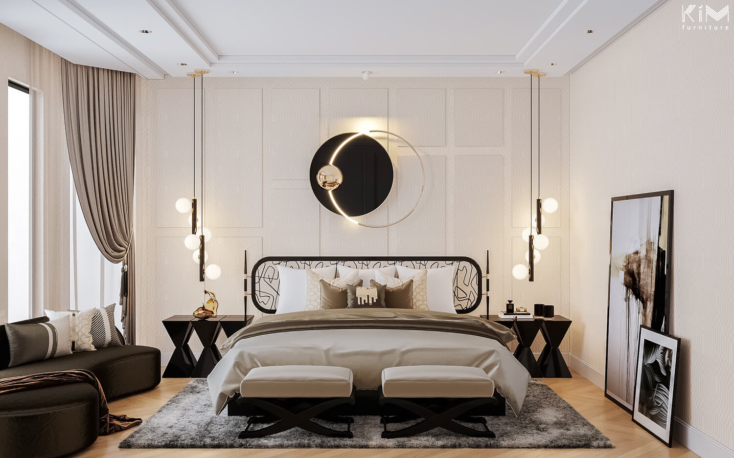 Thi công nội thất phòng ngủ biệt thự