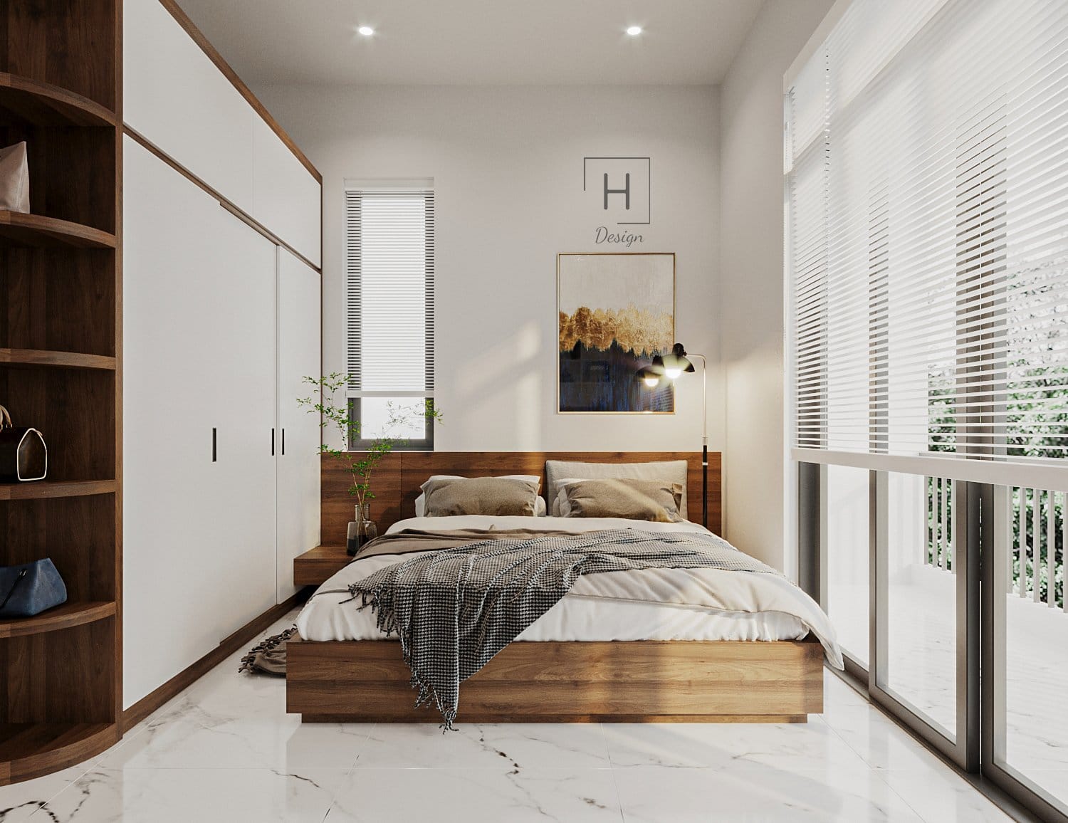 Thi công nội thất phòng ngủ nhà vườn