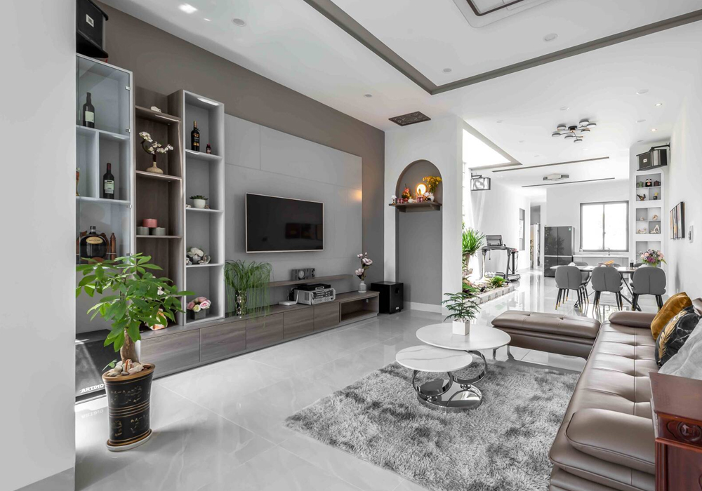 Thi công phòng khách giá rẻ