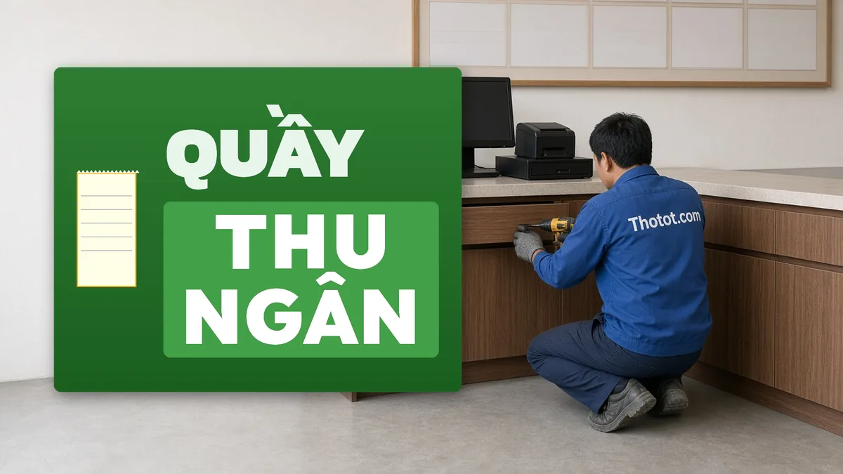 Thi công quầy thu ngân nhà hàng