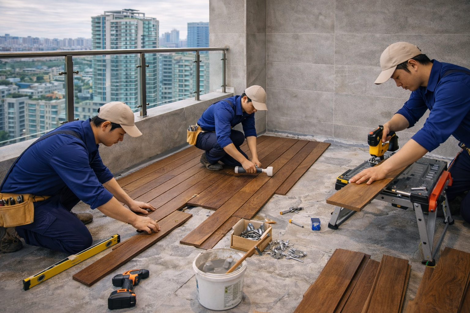 Thi công sàn lô gia