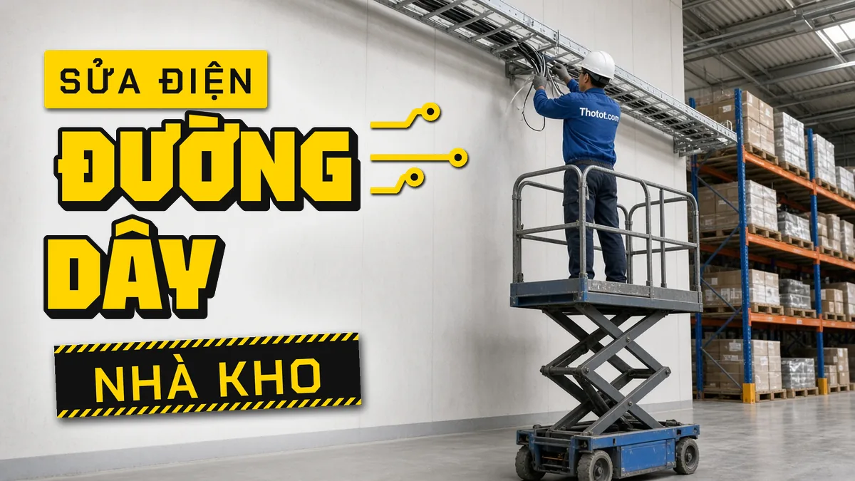 Thi công, sửa đường điện nhà kho