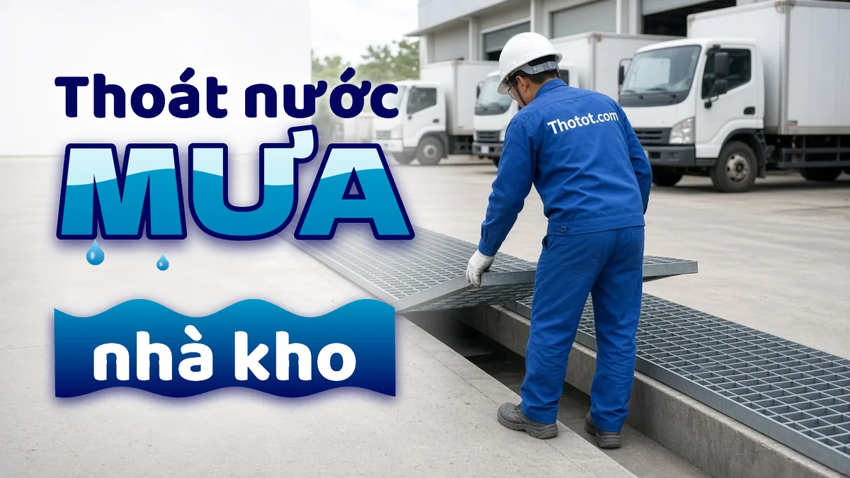Thi công, sửa đường thoát nước mưa nhà kho