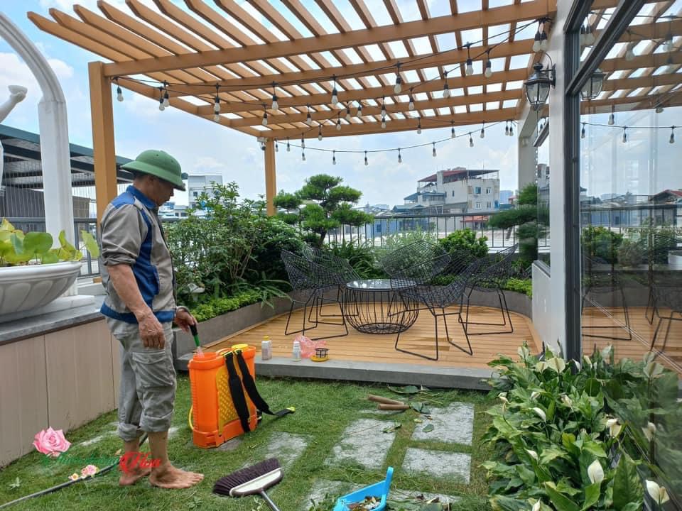 Thi công tiểu cảnh sân thượng