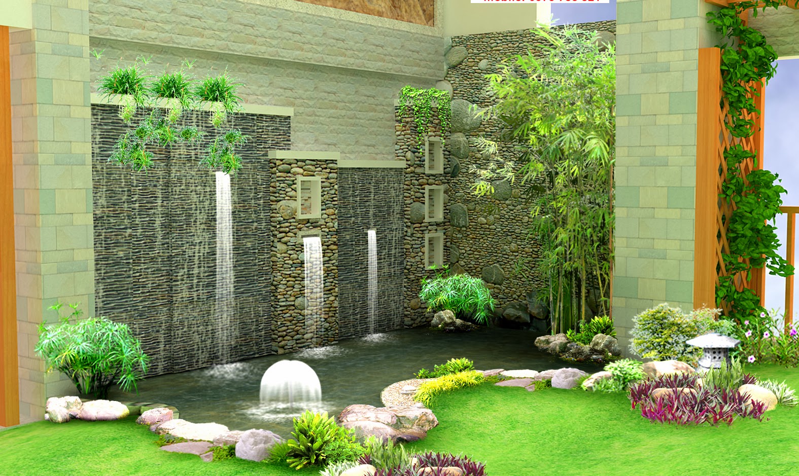 Thi công tiểu cảnh sân vườn