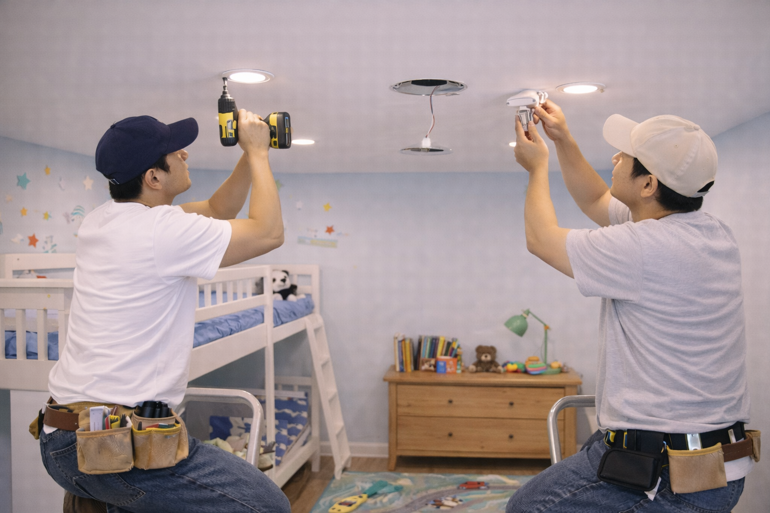 Thi công trần phòng trẻ em