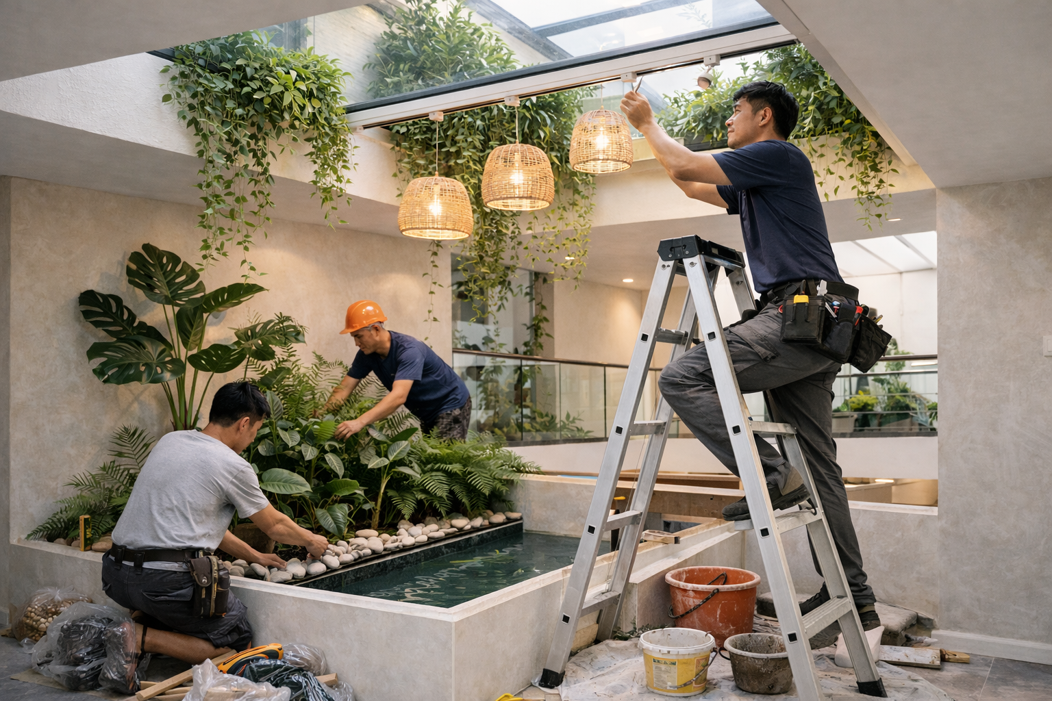 Thi công trọn gói giếng trời