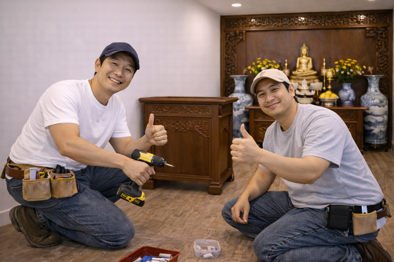 Thi công trọn gói phòng thờ