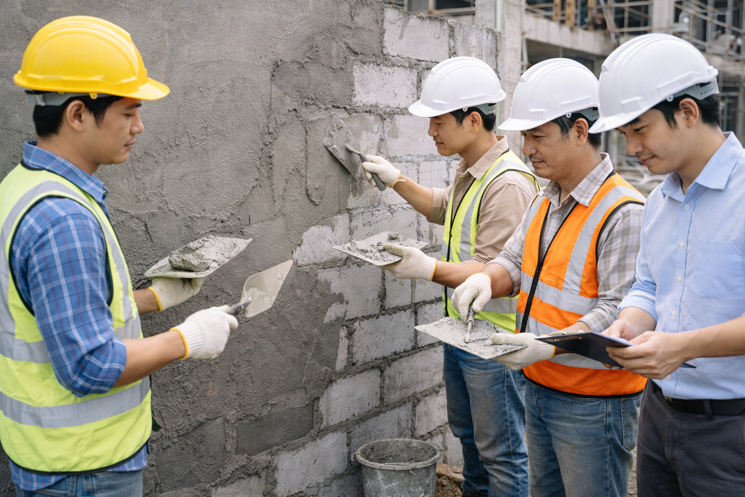 Thi công xây tô (xây – trát)