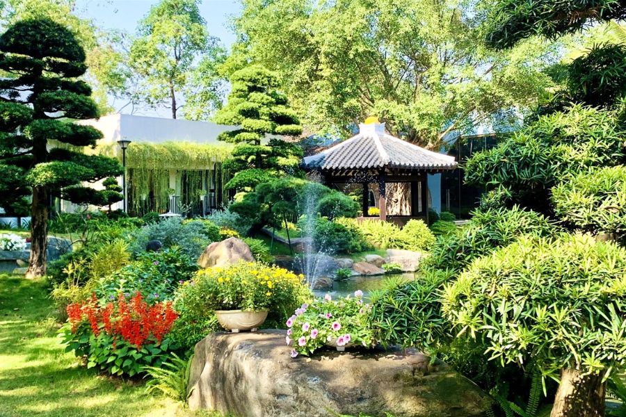 Trồng cây xanh sân vườn