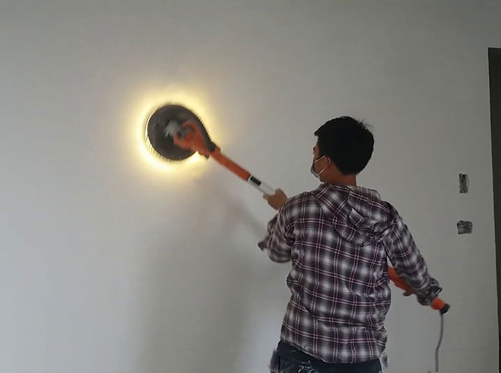 Xả nhám tường cửa hàng