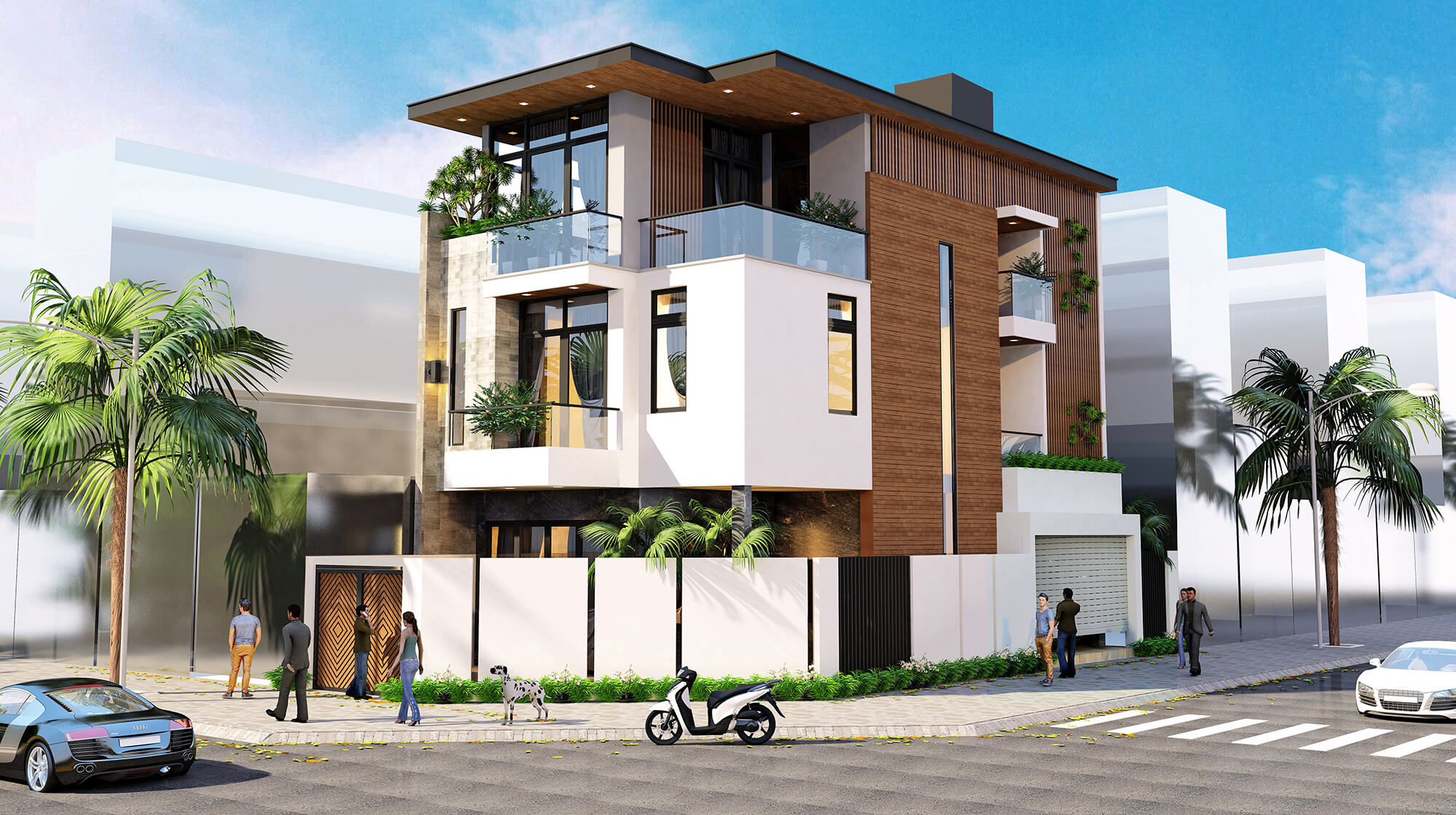 Xây dựng nhà phố hiện đại