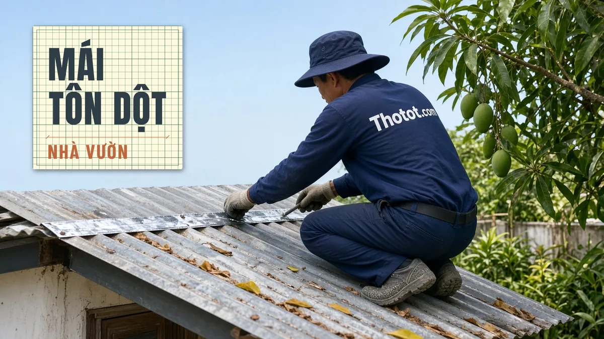 Xử lý mái tôn nhà vườn bị dột