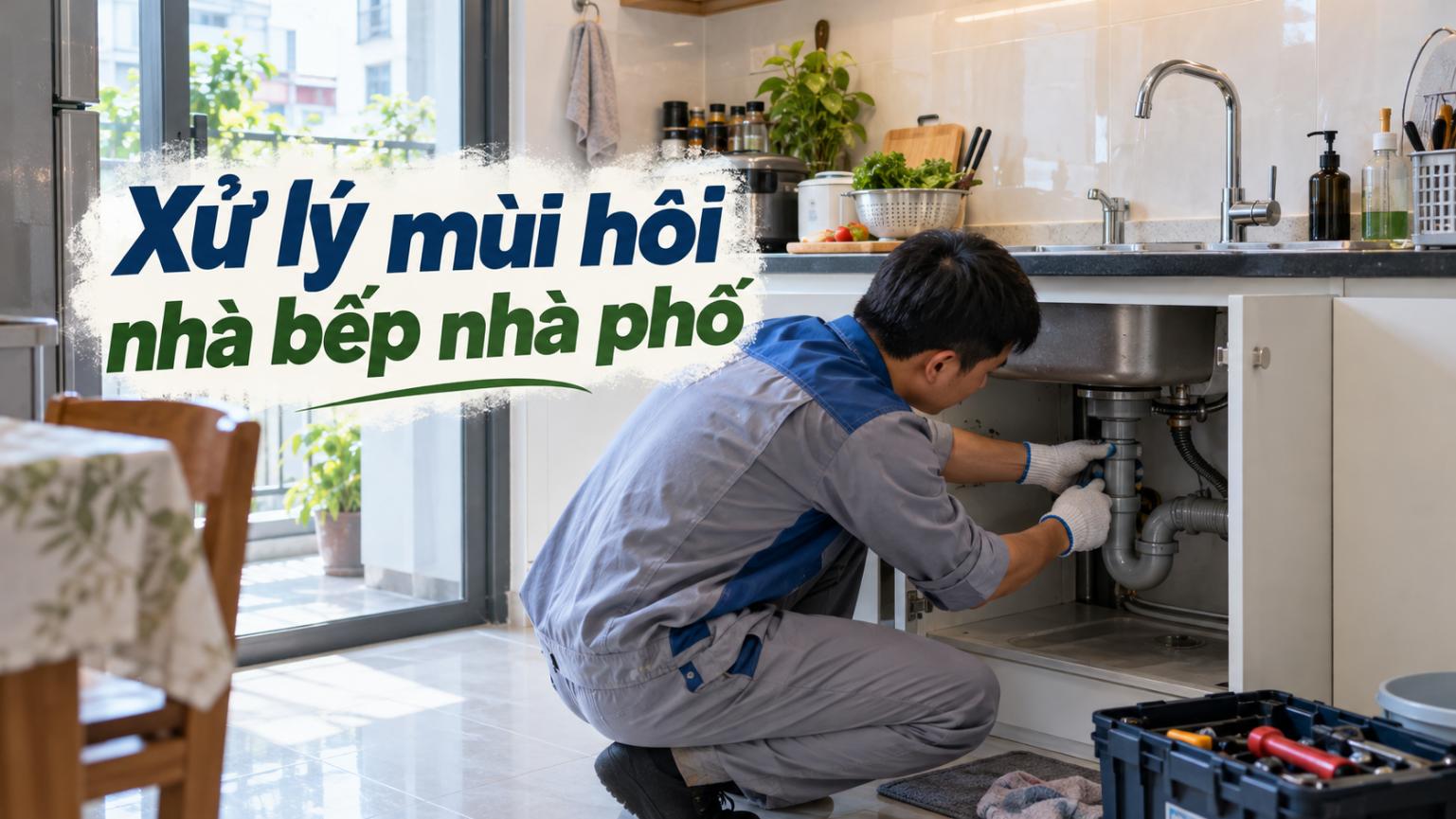 Xử lý mùi hôi nhà bếp nhà phố