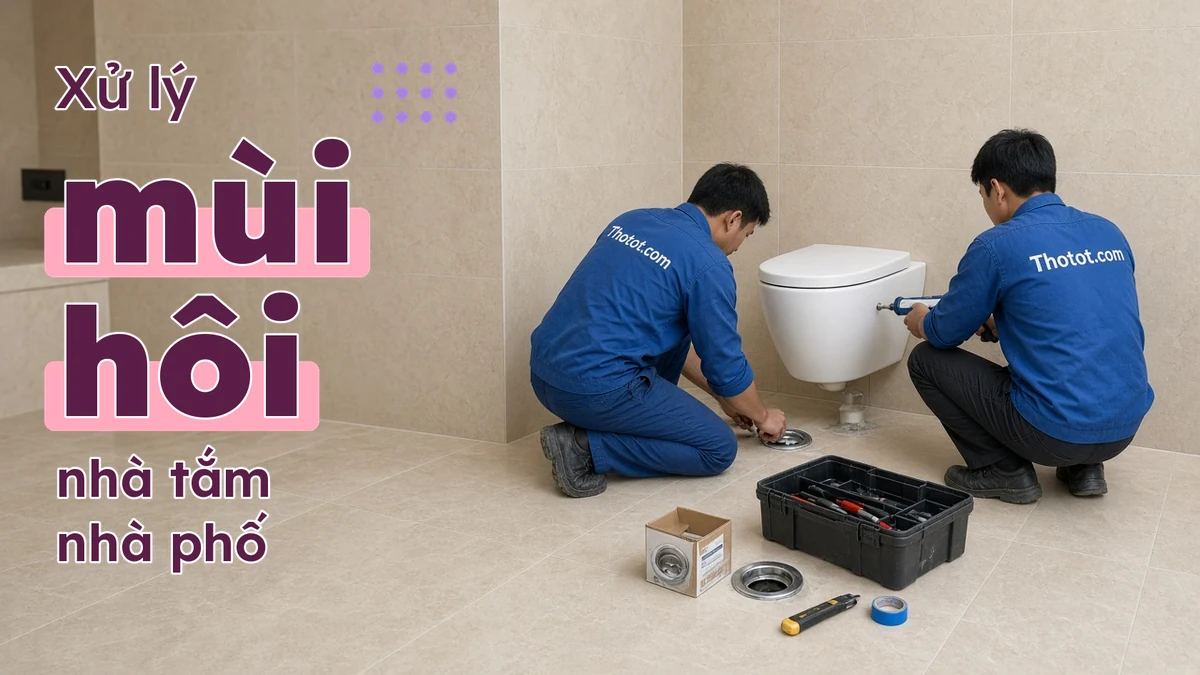 Xử lý mùi hôi nhà tắm nhà phố