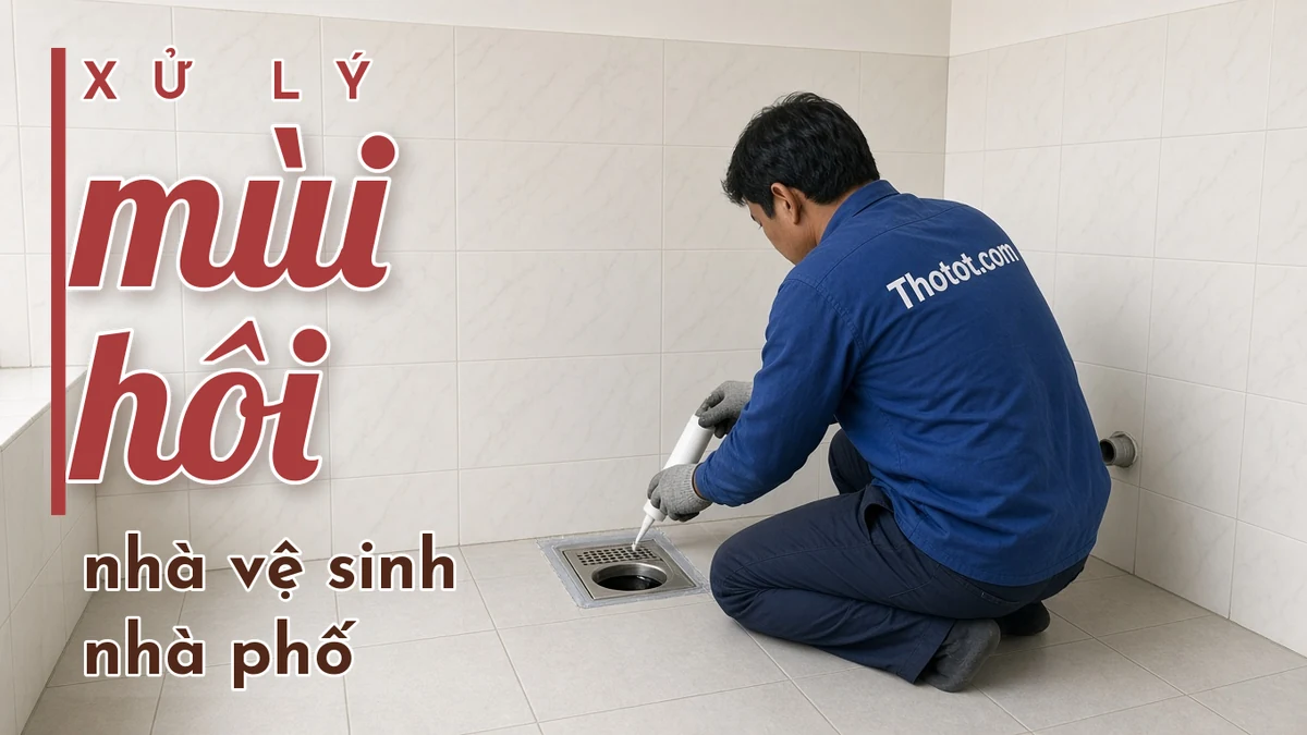 Xử lý mùi hôi nhà vệ sinh nhà phố