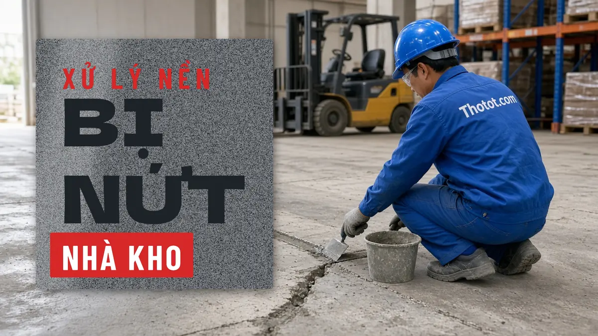 Xử lý nền bê tông nhà kho bị nứt, bong tróc