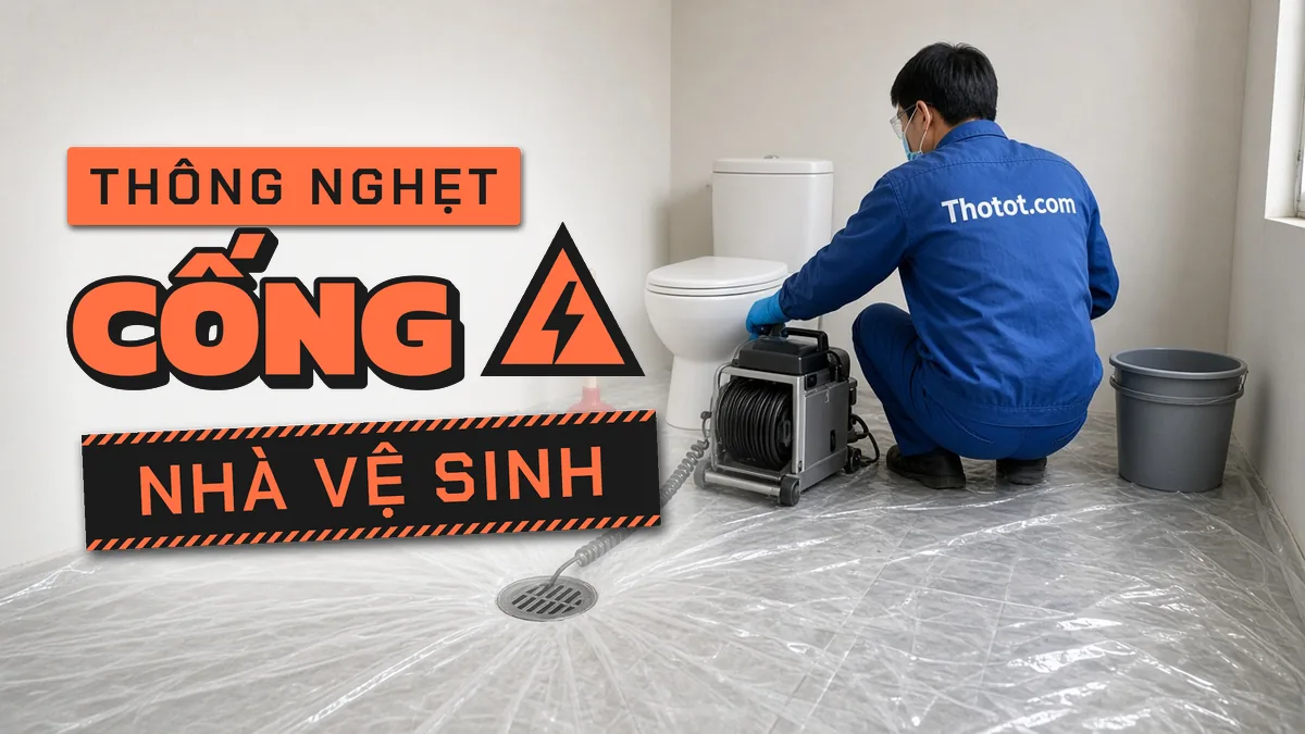 Xử lý nghẹt cống nhà vệ sinh quán café