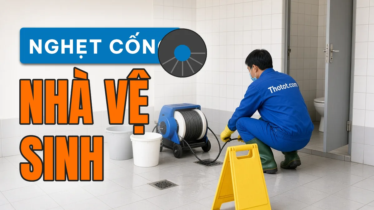 Xử lý nghẹt cống nhà vệ sinh trường học