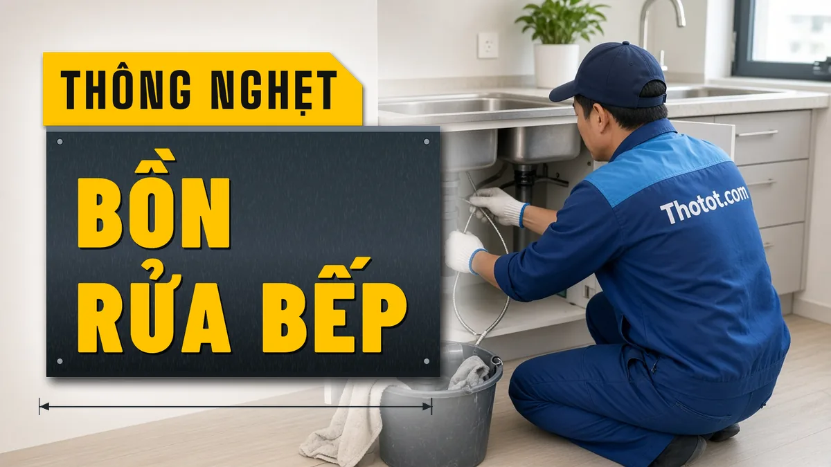 Xử lý nghẹt thoát nước nhà bếp căn hộ chung cư