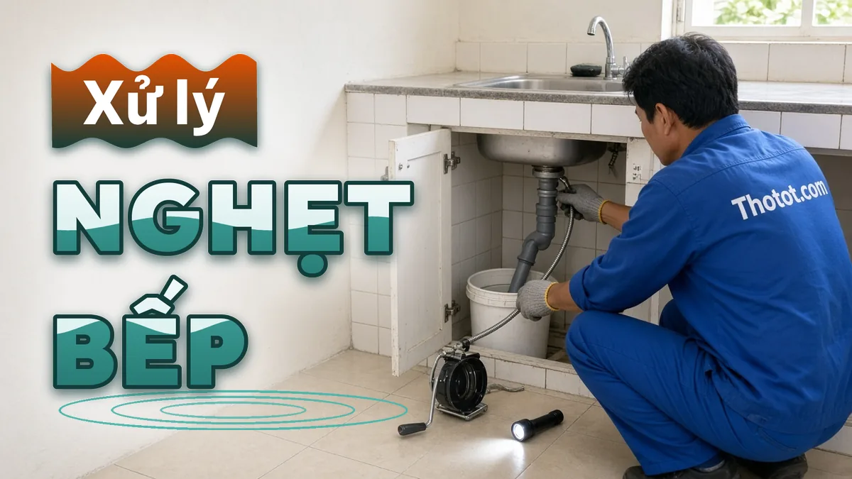 Xử lý nghẹt thoát nước nhà bếp nhà cấp 4