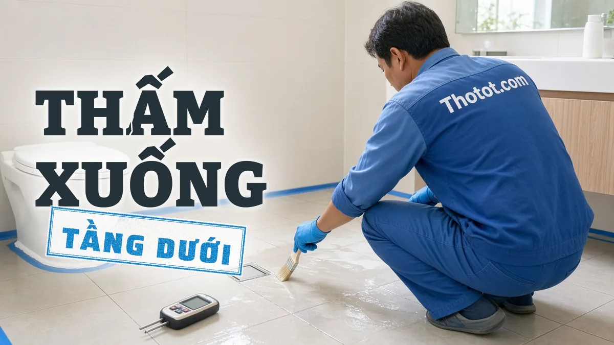 Xử lý nhà vệ sinh căn hộ chung cư thấm xuống tầng dưới