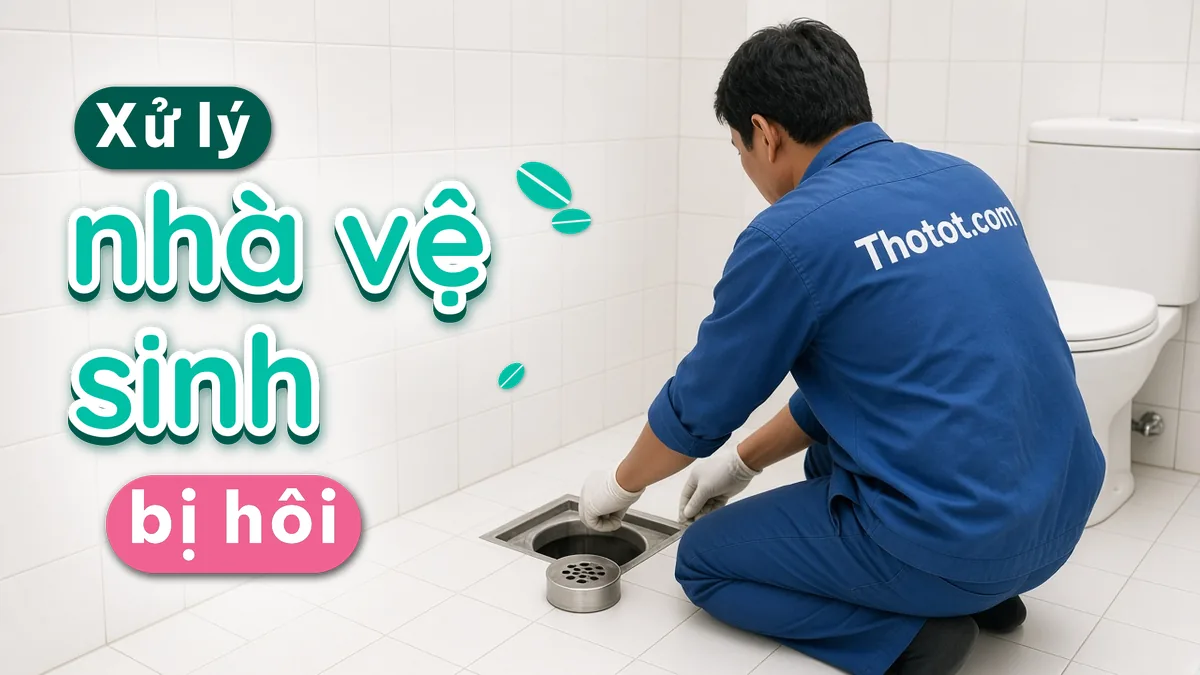 Xử lý nhà vệ sinh cửa hàng bị hôi