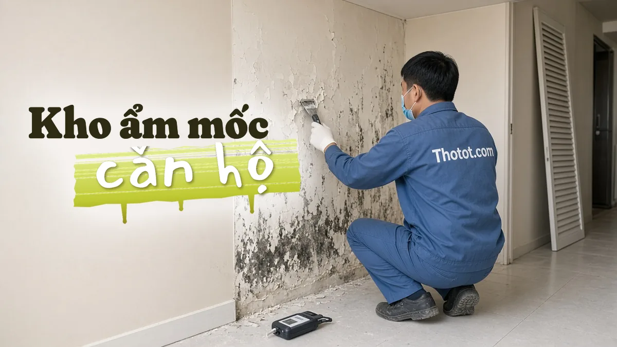 Xử lý phòng kho căn hộ chung cư bị ẩm mốc