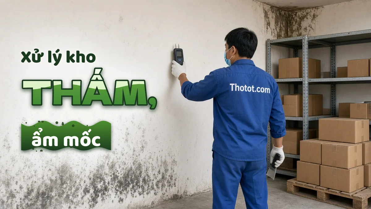 Xử lý phòng kho cửa hàng bị thấm, ẩm mốc