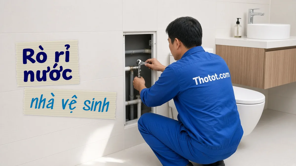 Xử lý rò rỉ nước nhà vệ sinh biệt thự