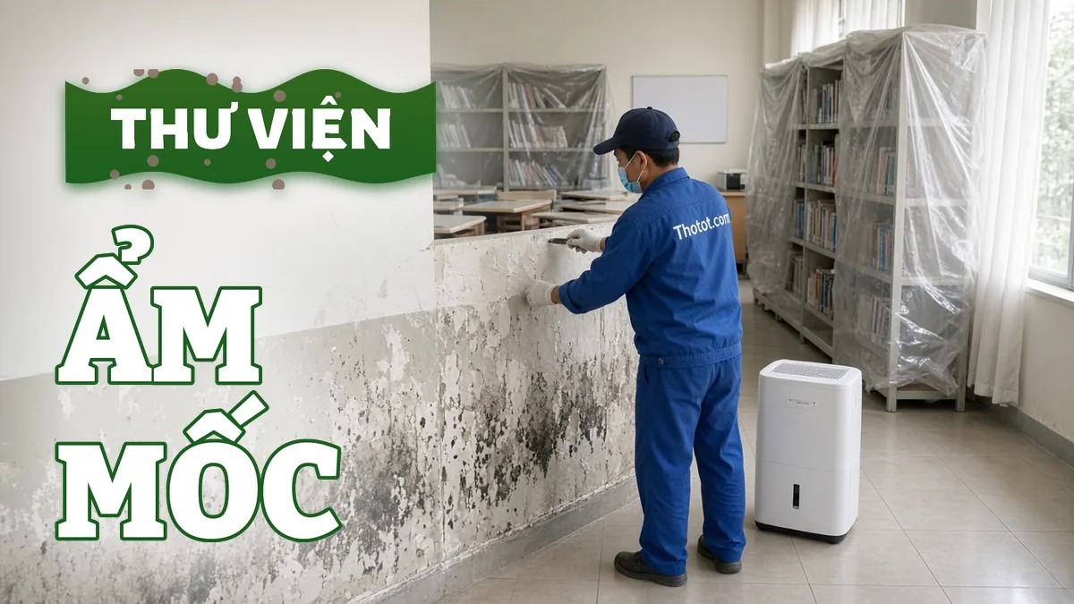 Xử lý thư viện trường học bị ẩm mốc