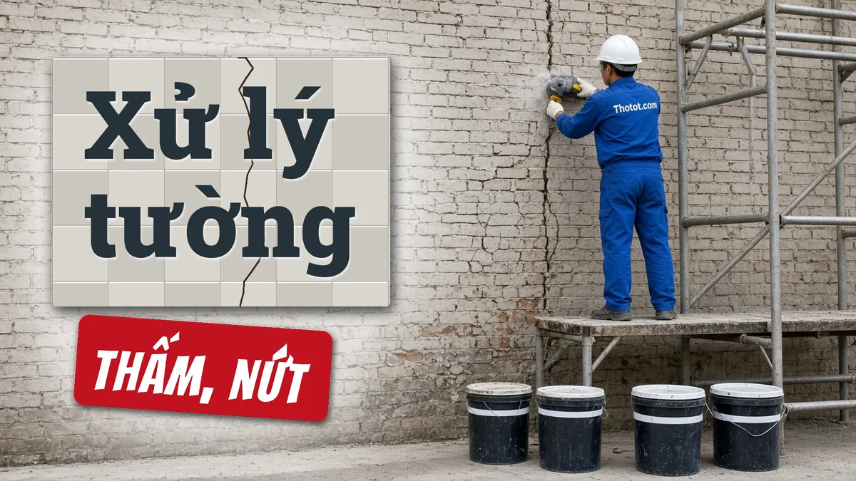Xử lý tường nhà kho bị thấm, nứt