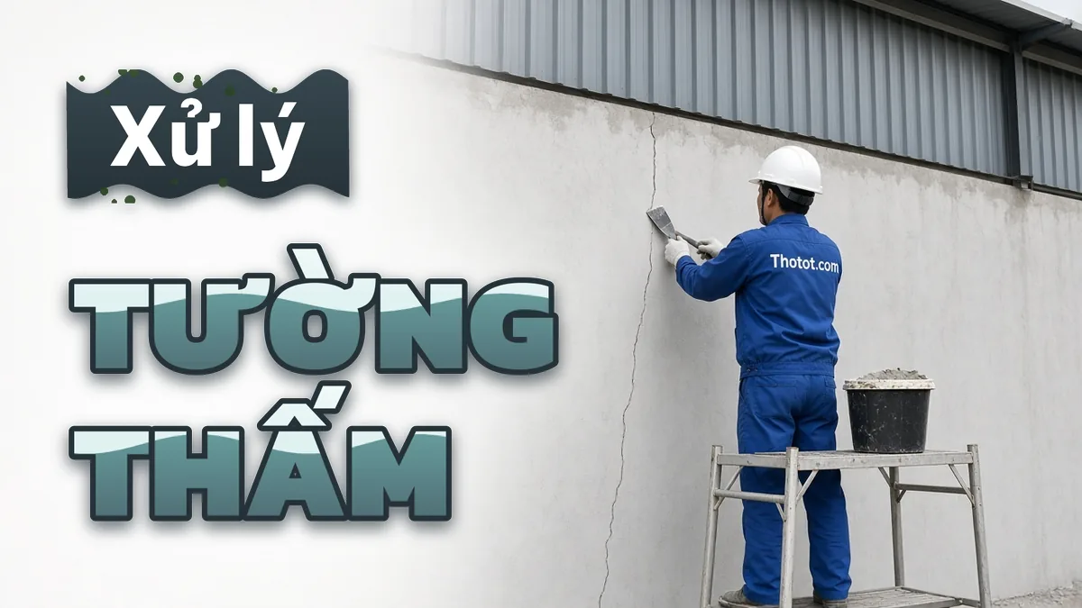 Xử lý tường nhà xưởng bị thấm, nứt